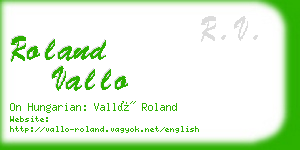 roland vallo business card